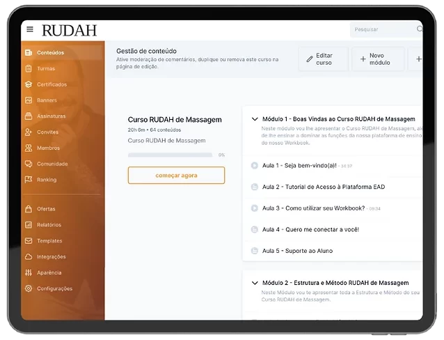 Plataforma EAD Instituto Rudah
